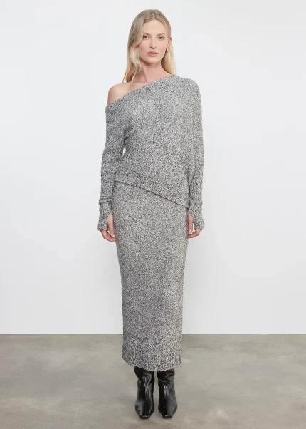 Enza Costa Boucle Knit Slouch Sweater (3)