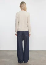 Enza Costa Cashmere Crew Cardigan Sweater (1)