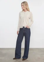 Enza Costa Cashmere Crew Cardigan Sweater (2)
