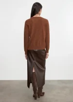 Enza Costa Cashmere Crew Cardigan Sweater Hazel (1)