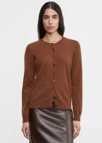 Enza Costa Cashmere Crew Cardigan Sweater Hazel (4)
