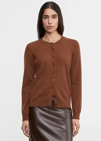 Enza Costa Cashmere Crew Cardigan Sweater Hazel (4)