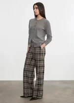 Enza Costa Cashmere Crew Cardigan Sweater Thunder (2)