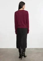 Enza Costa Cashmere Easy LS Crew Sweater Barolo (1)