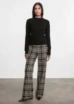 Enza Costa Cashmere Easy LS Crew Sweater Black (3)