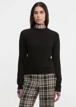 Enza Costa Cashmere Easy LS Crew Sweater Black (4)