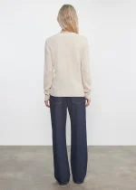 Enza Costa Cashmere V Neck Sweater (2)
