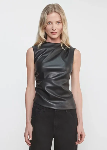Enza Costa Leather Twist Top (4)