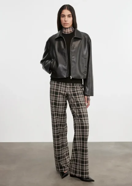 Enza Costa Relaxed Plaid Pants (4)