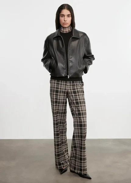Enza Costa Relaxed Plaid Pants (5)