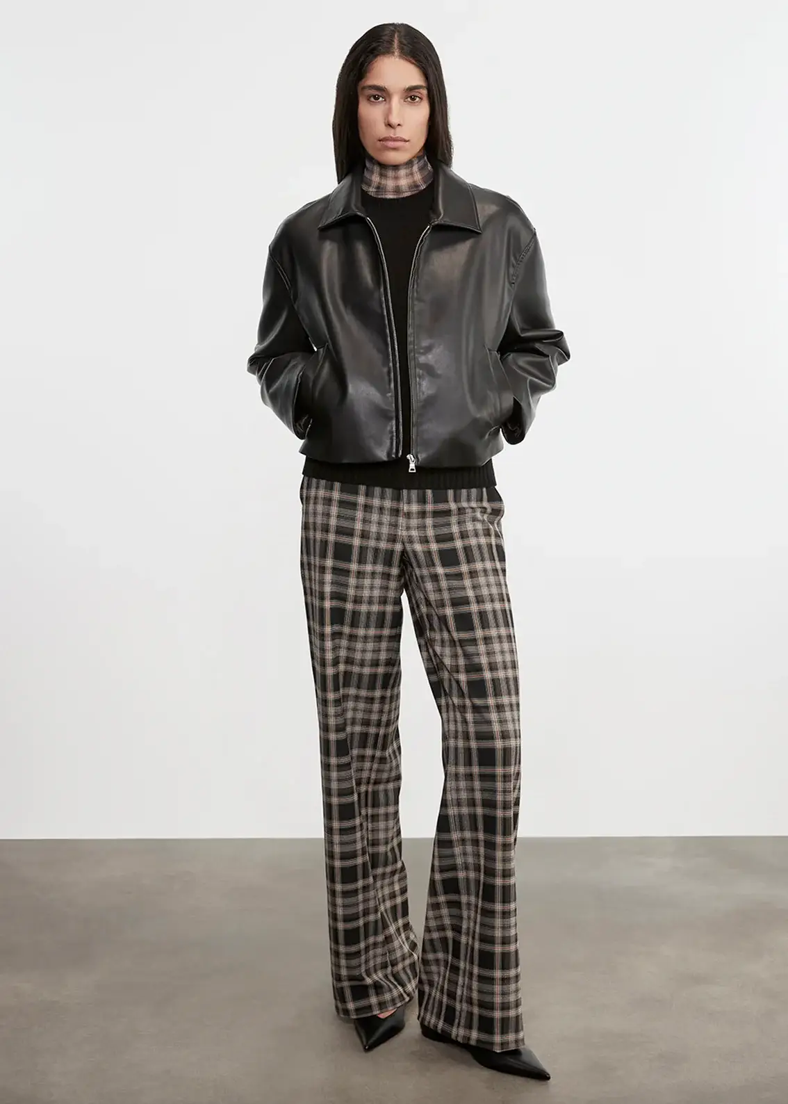 Enza Costa Relaxed Plaid Pants (5) Enza Costa Relaxed Plaid Pants (5)
