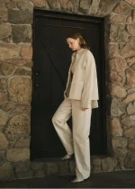 Enza Costa Relaxed Straight Leg Jean Beige (1)