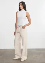 Enza Costa Relaxed Straight Leg Jean Beige (4)