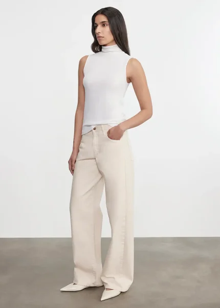 Enza Costa Relaxed Straight Leg Jean Beige (4)