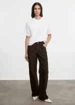 Enza Costa Relaxed Straight Leg Jean Coffee Bean (3)