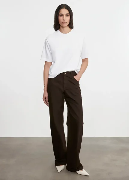 Enza Costa Relaxed Straight Leg Jean Coffee Bean (3)