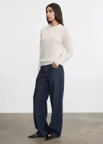 Enza Costa Relaxed Straight Leg Jean Dark Rinse (2)