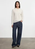 Enza Costa Relaxed Straight Leg Jean Dark Rinse (3)