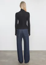 Enza Costa Relaxed Straight Leg Jean Dark Rinse (4)