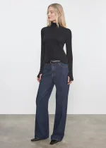 Enza Costa Relaxed Straight Leg Jean Dark Rinse (5)