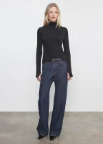 Enza Costa Relaxed Straight Leg Jean Dark Rinse (6)