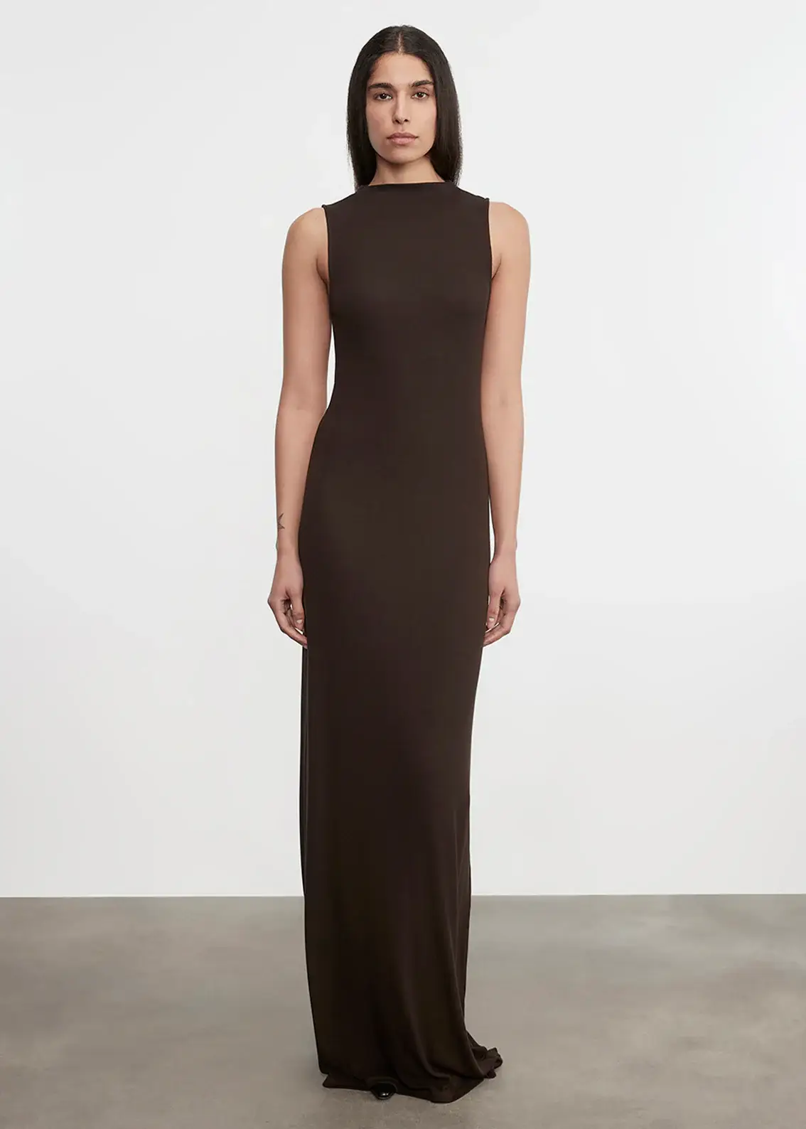 Enza Costa Silk Rib Mockneck Fluid Dress (4) Enza Costa Silk Rib Mockneck Fluid Dress (4)