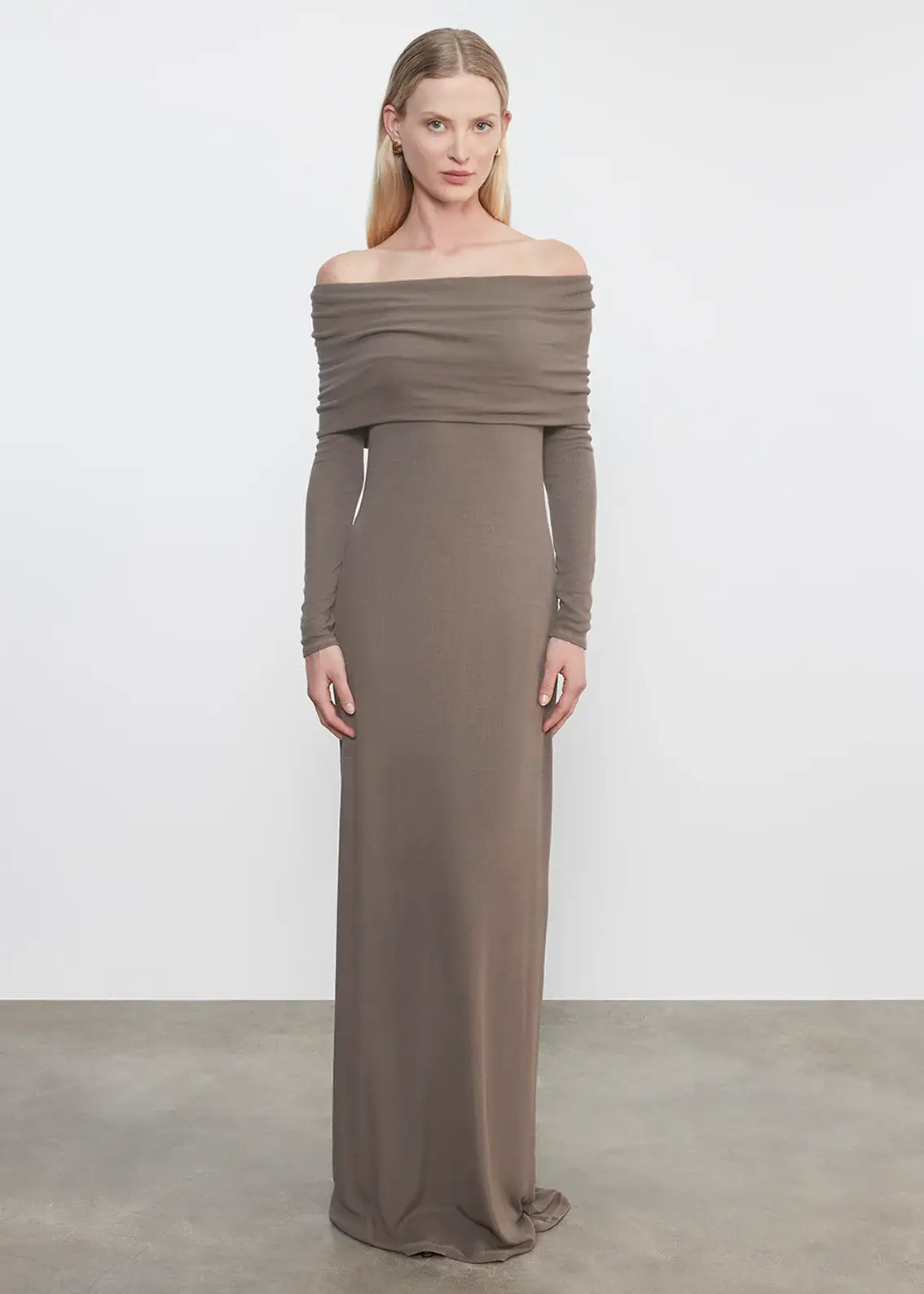 Enza Costa Silk Rib Off Shoulder Fluid Dress (2) Enza Costa Silk Rib Off Shoulder Fluid Dress (2)