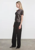 Enza Costa Silk Satin Asymmetrical Drape Top (2)