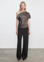Enza Costa Silk Satin Asymmetrical Drape Top (3)