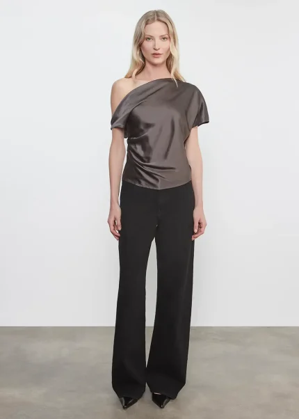 Enza Costa Silk Satin Asymmetrical Drape Top (3)