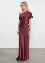 Enza Costa Silk Satin Full Length Skirt (2)