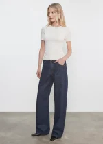 Enza Costa Supima Cotton New Classic SS Tee Alabaster (2)