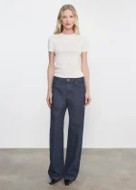 Enza Costa Supima Cotton New Classic SS Tee Alabaster (3)