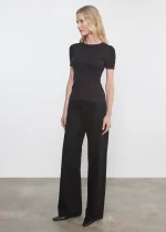 Enza Costa Supima Cotton New Classic SS Tee Black (2)