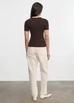 Enza Costa Supima Cotton New Classic SS Tee Coffee Bean (1)