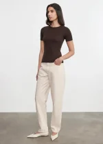 Enza Costa Supima Cotton New Classic SS Tee Coffee Bean (2)