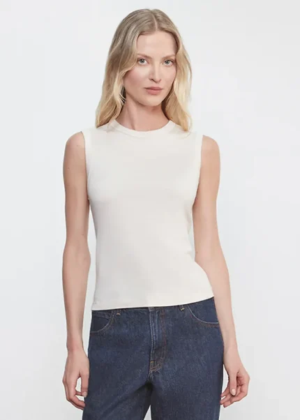 Enza Costa Supima Cotton New Classic Sleeveless Tee (4)