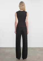 Enza Costa Supima Cotton New Classic Sleeveless Tee Black (1)
