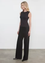 Enza Costa Supima Cotton New Classic Sleeveless Tee Black (2)