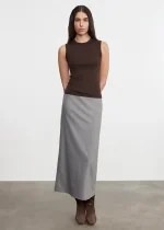 Enza Costa Supima Cotton New Classic Sleeveless Tee Coffee Bean (3)