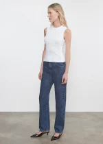 Enza Costa Supima Cotton New Classic Sleeveless Tee White (2)