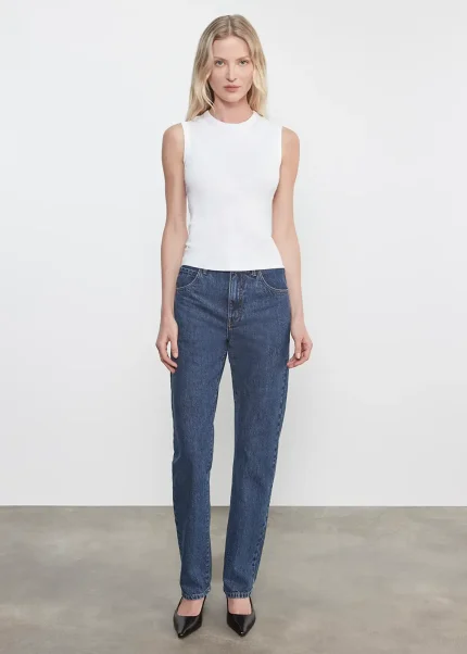 Enza Costa Supima Cotton New Classic Sleeveless Tee White (3)
