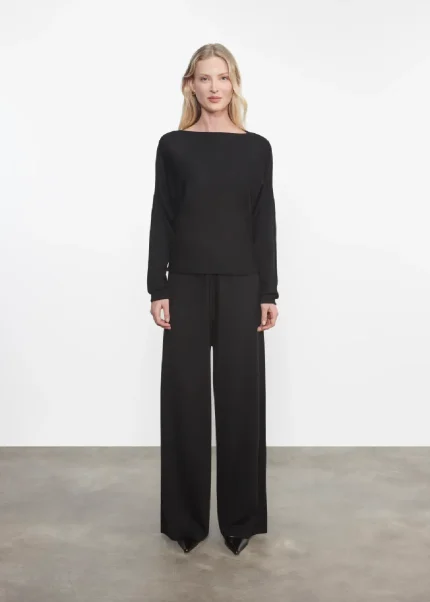 Enza Costa Tissue Cashmere Dolman Sweater (3)