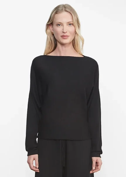 Enza Costa Tissue Cashmere Dolman Sweater (4)
