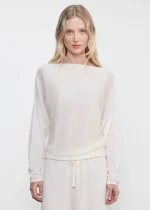 Enza Costa Tissue Cashmere Dolman Sweater Undyed (4)