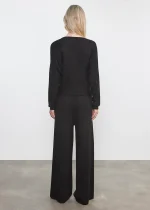Enza Costa Tissue Cashmere Drawcord Pant Black (1)