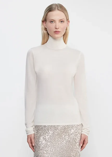Enza Costa Tissue Cashmere Turtleneck Sweater (3)